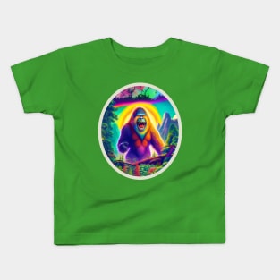 Rainbow Bigfoot Kids T-Shirt